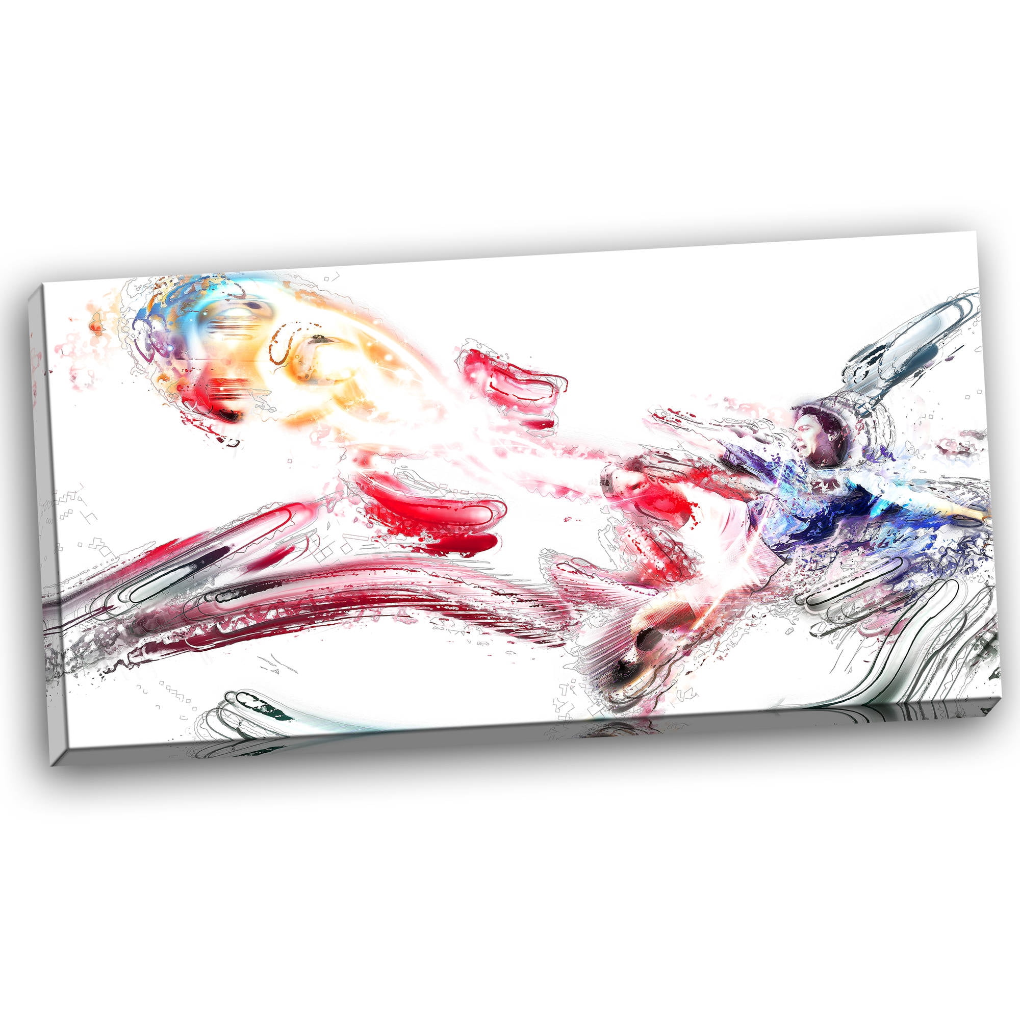 Design Art Soccer Booting the Ball, 32" x 16"