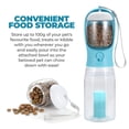 thumbnail image 2 of Dog Water Bottle with Food Container & Poop Bag Holder, 20 Oz Portable Pet Dispenser, Leak Proof Lock, for Drinking, Feeding, Travel, Walking and Hiking (Blue 20 Oz), 2 of 7