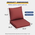 thumbnail image 3 of UDPATIO Outdoor Cushions for Patio Furniture, 4'' Replacement Cushions for Outdoor Furniture, Set of 4 Water-Resistant Outdoor Sectional Cushions for Sofa Couch Chair (Red), 3 of 10