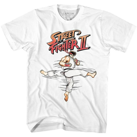 T-Shirt Blanc pour Adulte Street Fighter Roundhouse