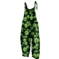 thumbnail image 4 of Women Jumpsuit Women Fashion Printed Loose with Adjustable Tie Straps Side Pockets Romper,Light Green,L, 4 of 5