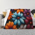 thumbnail image 1 of Fotbe Colorful Blooming Flowers Manta de Franela con Estampado, Manta Ultrasuave para Cama, Sofá, Auto, Hipoalergénica y Antibolitas-40"x30", 1 of 6