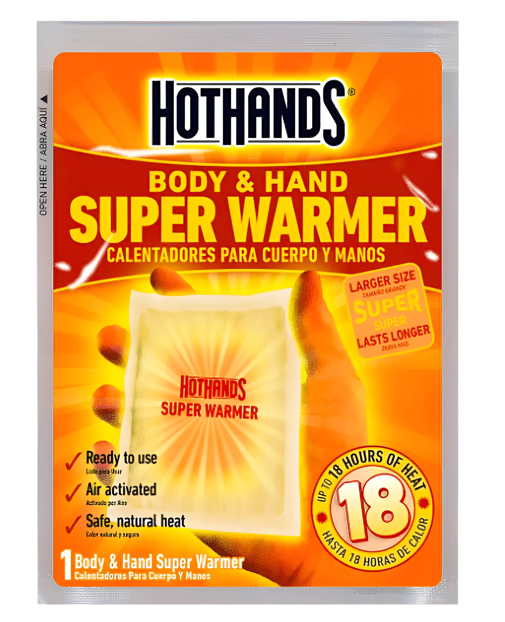 HotHands 18 Hours Super Warmers Body and Hand Chemical Hand & Foot Warmers 54 Piece