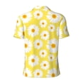 thumbnail image 4 of Rocae Daisies Flowers for Men's Short Sleeve Polo Shirt, Quick Drying Performance Moisture Wicking Sports Men's Golf Shirt 3X-Large, 4 of 9