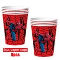 thumbnail image 3 of Decoraciones para fiesta de cumpleaños de Spiderman, vajilla desechable de superhéroe, plato y vaso de papel, servilleta, mantel, pancarta para chico, Baby Shower, 3 of 4