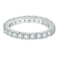 thumbnail image 2 of Retro Crystal Wedding Ring Aesthetic Bridal Hand Fashion Jewelry Size 9, 2 of 10