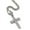Silver, variant on 18K Gold Over Finish Simulated Diamond Iced Out Holy Jesus Christ Crucifix Cross Custom Charm Pendant Necklace, Christmas Gift, Free chain