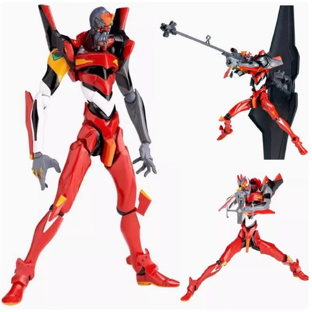 Neon Genesis Evangelion Unit-02 7" (18cm) Action Figure with Sniper Rifle and Shield Accessories