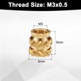 thumbnail image 2 of 50 Packs M3 Threaded Inserts Brass Heat Set Insert M3x5mm, OD 5mm Knurled Insert Nuts, 2 of 6