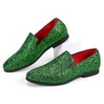 thumbnail image 4 of Santimon Men Dress Shoes Glitter Loafers Slip On Casual Wedding Party Formal Shoes Green 11 US, 4 of 7