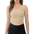 thumbnail image 2 of Sngxgn Women's Camisole Tops Undershirts Spaghetti Strap Tank Top(Beige,S), 2 of 6