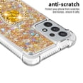 thumbnail image 3 of Funda para Samsung Galaxy A32 5G con Brillo Líquido Flotante, Purpurina, Parachoques y Anillo Giratorio Soporte, 3 of 5