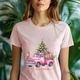 thumbnail image 5 of Rustic Pink Truck Shirt | Tis The Season Graphic Tee for Festive Style Lovers, Navy, Size S, 5 of 6