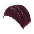 thumbnail image 2 of Women's Turban Hat – Soft Chemo Beanie for Cancer Patients & Fashion Headwear,Wine,One Size,Dailypoc, 2 of 2