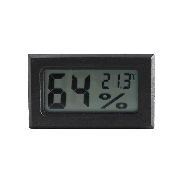 Billuyoard 1pc Mini Digital LCD Termómetro Higrómetro Medidor de temperatura de humedad Pantalla interior conveniente Monitoreo del detector de humedad Termómetros negro Billuyoard GJ0596-02B