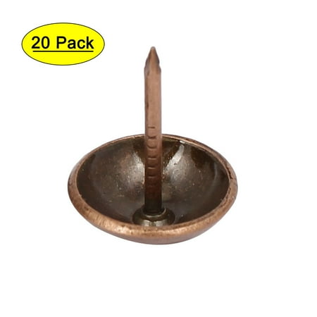 

Home Furniture Iron Upholstery Tack Nails Push Pins Copper Tone 16mmx20mm 20 Pcs