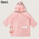 thumbnail image 2 of l Chubasquero rosa para niños, chubasquero con bonito patrón de animales, chubasquero grueso de una pieza, chubasquero plegable, 2 of 5