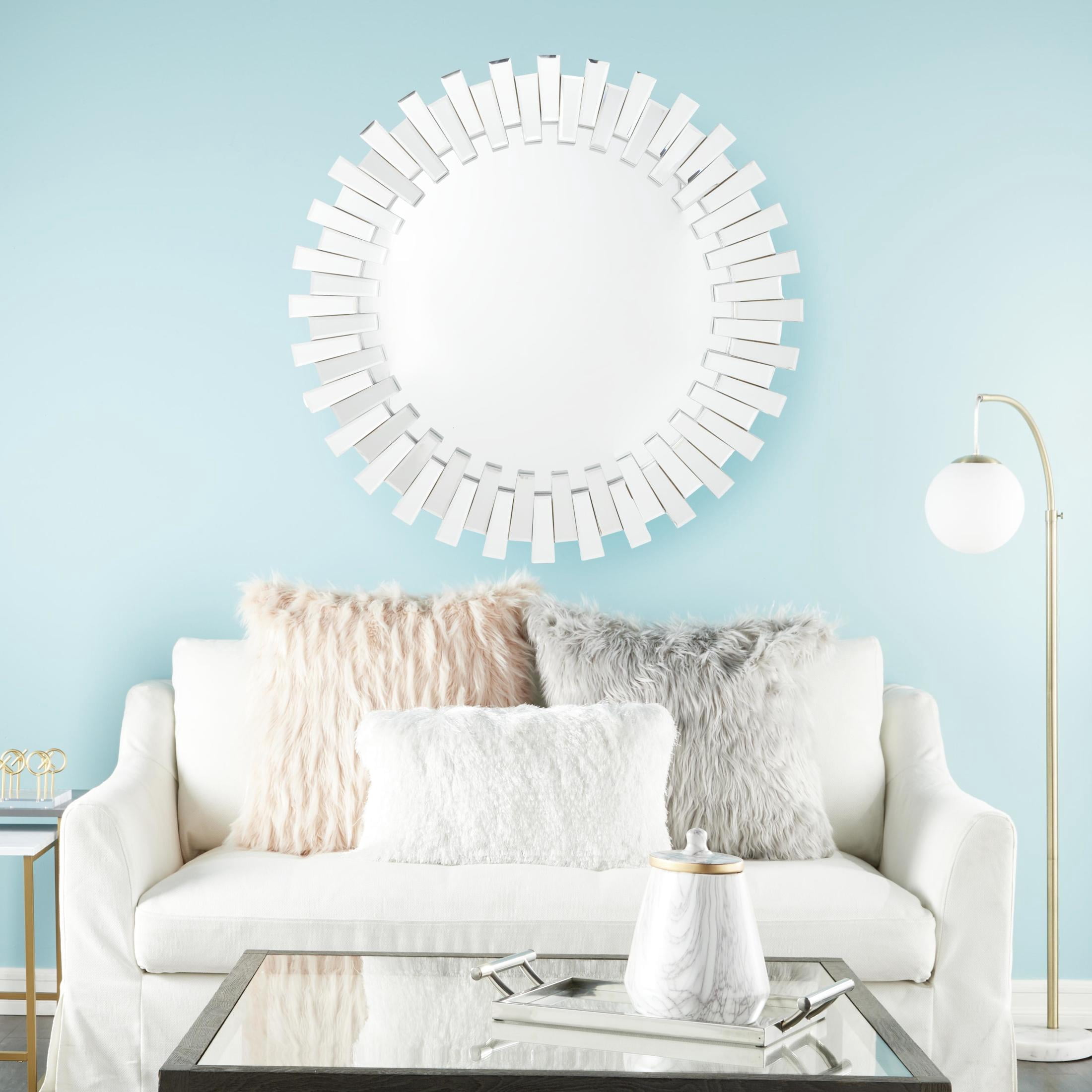 CosmoLiving by Cosmopolitan 42" x 42" Silver Mirrored Starburst Wall Mirror