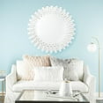 thumbnail image 2 of CosmoLiving by Cosmopolitan 42" x 42" Silver Mirrored Starburst Wall Mirror, 2 of 11
