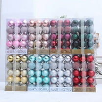 Jvbtvb 30PCS 1.5 Inch Christmas Ball Ornaments, Shatterproof Plastic Hanging Baubles with Assorted Styles for Xmas Tree Decor, Home and Party Decoration
