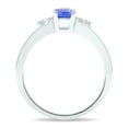 thumbnail image 3 of SZUL Women's Tanzanite and Diamond Sparkle Ring in 10K White Gold, 3 of 5