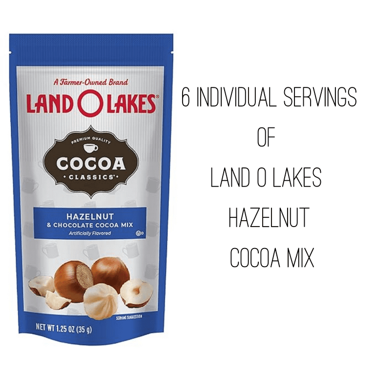 Land O Lakes Cocoa Classics Hazelnut Cocoa, 6-Pack Bundle with