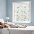 thumbnail image 3 of Window Privacy Film Green Beige Spring Floral Stained Glass Window Film Decorative Sun Block Window Cover Luxury Botanical Summer Window Clings Static Adhesive Sticker for Bathroom 17.7"x39.3", 3 of 7