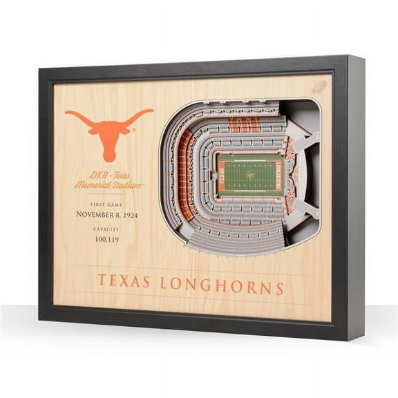 Texas Longhorns 25.5" x 19.5" Darrel K. Royal-Texas Memorial Stadium Stadium Views Wall Art