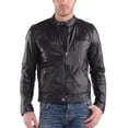 thumbnail image 2 of Noora Men's Genuine Sheepskin Leather Jacket | Autumn and Winter Fashion Warm Motorcycle Leather Jacket | Gift for him, 2 of 9