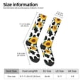 thumbnail image 3 of Bixox Cute Cow Print Sunflower A Patterned Men's and Women's Knee Socks High Socks Outdoor Sports Socks, 3 of 5