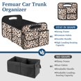 thumbnail image 3 of Organizador de maletero de coche Femular, impermeable y plegable, diseño de leopardo, 3 of 7