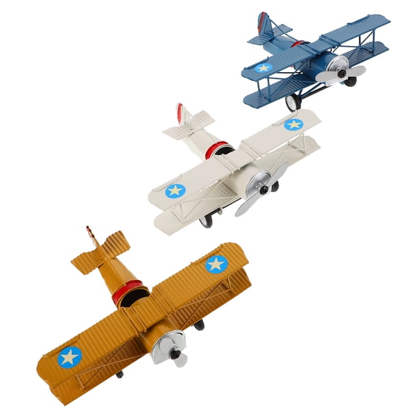 3pcs avión de avión retro avión de hierro avión avión vintage modelo de hierro avión de hierro
