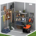 thumbnail image 3 of MRUAKA Outdoor Storage Shed 6*6 FT, Resin Garden Shed for Bike, Tool, Plastic Outside Sheds & Outdoor Storage Box with Lockable Door,Gray, 3 of 8