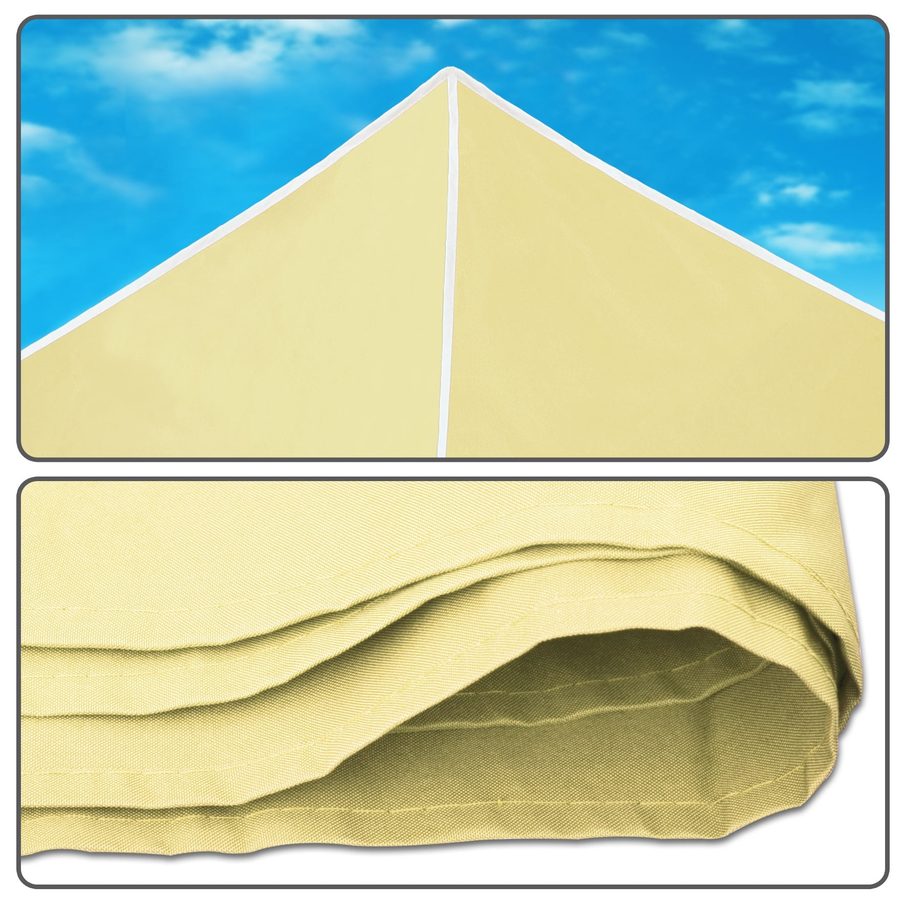 Sunny 10ft x 10ft Beige Top Cover Pop Up instant Outdoor Canopy