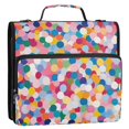 thumbnail image 5 of FORMRS Zipper Binder with Shoulder Strap 2-inch Ring 500 Sheet Capacity File Bag, Yellow Colorful Circles, 5 of 5