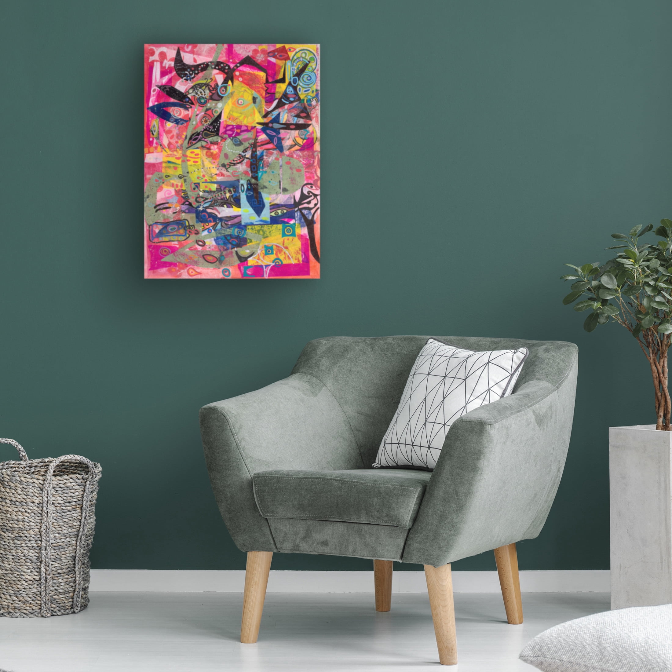 Canvas Wall Art - Ellen Kossoff 'Party On 1' Wall Art for Living Room, Bedroom, or Office Décor by Trademark Fine Art - 35 x 47 Inches