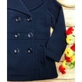 thumbnail image 3 of unik Girl Fleece Coat with Buttons, Navy Size Large, 3 of 3