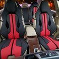 thumbnail image 2 of Funda de asiento delantero de coche de lujo, cojín de asiento suave universal, accesorios interiores deportivos de moda, protector de almohadilla roja, azul y blanca, 1 pieza, 2 of 4
