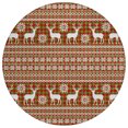 thumbnail image 2 of Addison Rugs Chantille Indoor/Outdoor Transitional Holiday Fern Machine Washable Round Rug, 8' x 8', 2 of 7