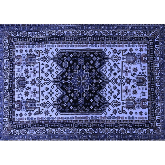 Ahgly Company Indoor Rectangle Persian Blue Traditional Area Rugs, 2' x 3'