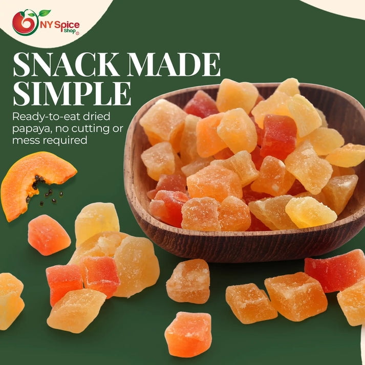 NY SPICE SHOP Diced Papaya - 5 Pound - Sweetened Papaya Chunks - Papaya Bites - Tropical Fruit Cubes - Papaya Tidbits