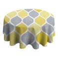 thumbnail image 4 of Round Waterproof Tablecloth 60×60 Inch, Boho Style Reusable Indoor/Outdoor Durable Table Cover for Party Kitchen Dinner Room Decor, 4 of 6