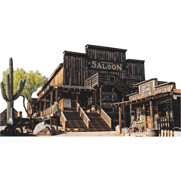 SP13396 Old Ghost Town Saloon Bar Wild Western Prop Cardboard Cutout Standee Standup