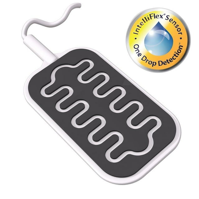 Replacement One Drop Detection Intelliflex Sensor with SmartFit Technology for Chummie Bedwetting Alarms. The image shows a soft, ultra-thin silicone sensor with a black surface and white rounded edges, featuring 12 sensing strips for a larger urine detection area. The sensor is designed for comfort with rounded corners and flexibility, suitable for boys and girls. It includes the IntelliFlex logo highlighting One Drop Detection technology. Compatible with Chummie Premium and Elite Bedwetting Alarms, this reusable, hypoallergenic sensor is easy to clean and non-corrosive.