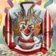 thumbnail image 1 of Ceisia Men's All-Season Casual Regular Fit Half-Zip Sweatshirt Clown Embroidery-Style Print Red White Striped Japanese Fleece Fabric Multicolor XXL Gifts, 1 of 3