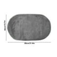 thumbnail image 3 of Dvruxg Oval Chenille Bath Mats for Bathroom, Ultra Soft Shaggy Bath Rug, Machine Washable Thick Fluffy Non Slip Bathroom Rugs, Absorbent Shower Mat for Bathroom, 3 of 5