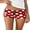 Red, variant on LMLYSoH Women's Dot Print Mini Shorts Summer Fashionable Fold Over Low Waist Micro Shorts