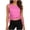 Hot Pink, variant on XFLWAM Womens Workout Cropped Tank Tops Crew Neck Sleeveless Side Tie Knot Camis Vest Gym Yoga Running T Shirts