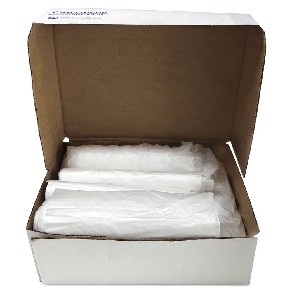 60gal 25/Roll 6 Rolls/Carton 19mic Clear Inteplast VALH3860N22 High-Density Can Liner 38 x 58 60gal 25/Roll 6 Rolls/Carton 19mic Clear Inteplast VALH3860N22 High-Density Can Liner 38 x 58