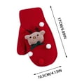 thumbnail image 2 of XUNKUSGA Christmas Mittens for Women Winter Fleece Lined Womens Mittens Fashion Cartoon 3D Winter Mittens for Men Warm Thickened Gloves for Cold Weather Black, 2 of 2